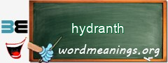 WordMeaning blackboard for hydranth